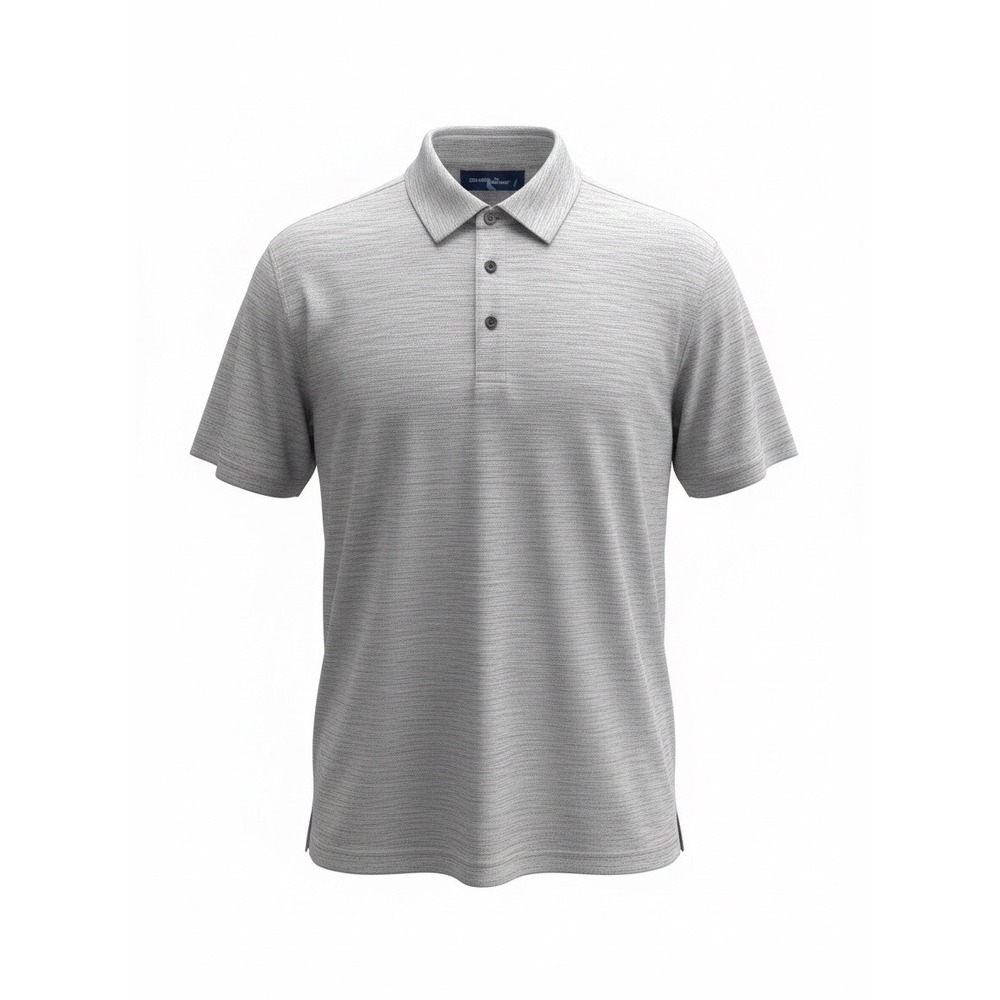 Birdie Bound Mens Grey Space Dye Performance Golf Polo Shirt Size M NEW